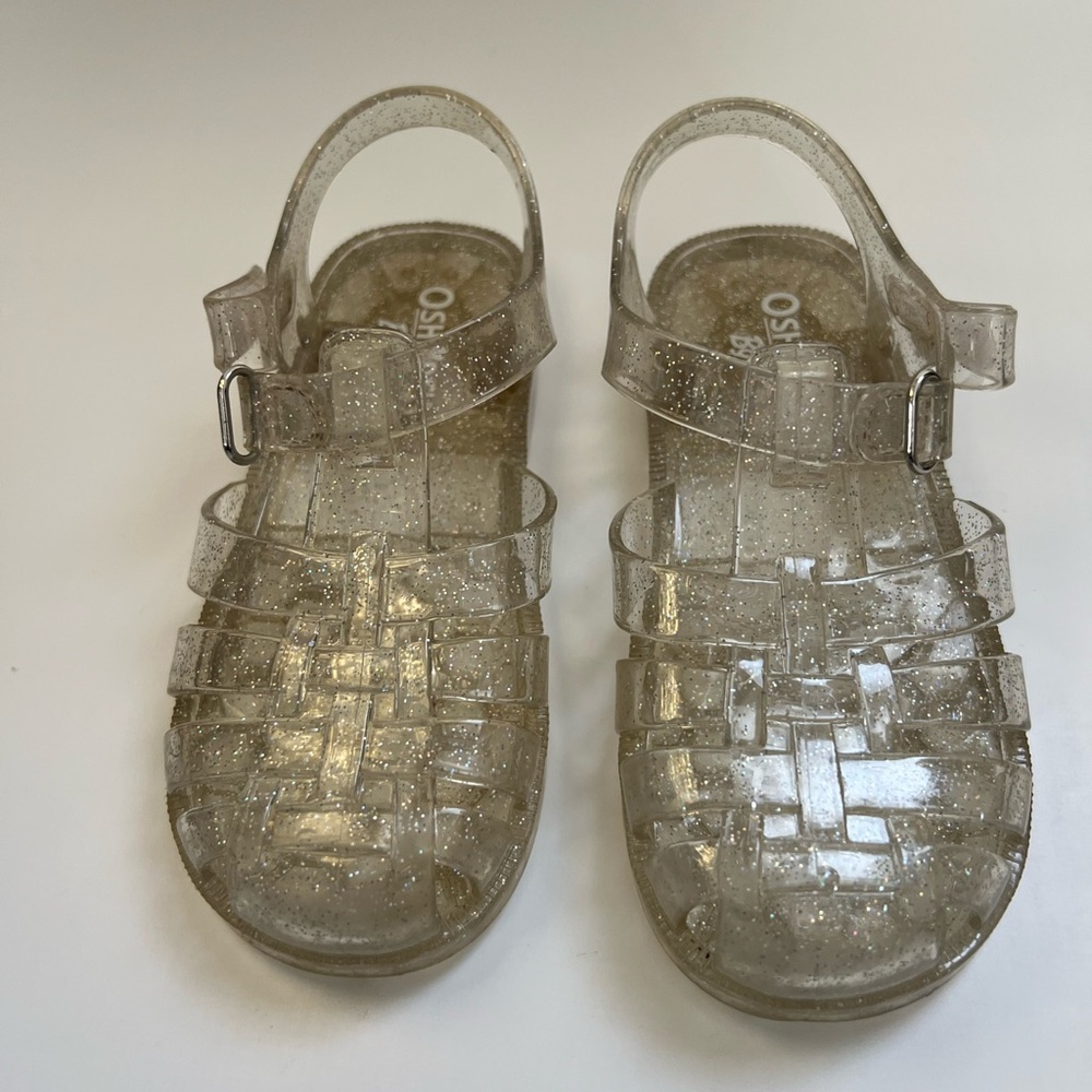 Oshkosh B’gosh Toddler Girls Clear Glitter Jelly Sandals